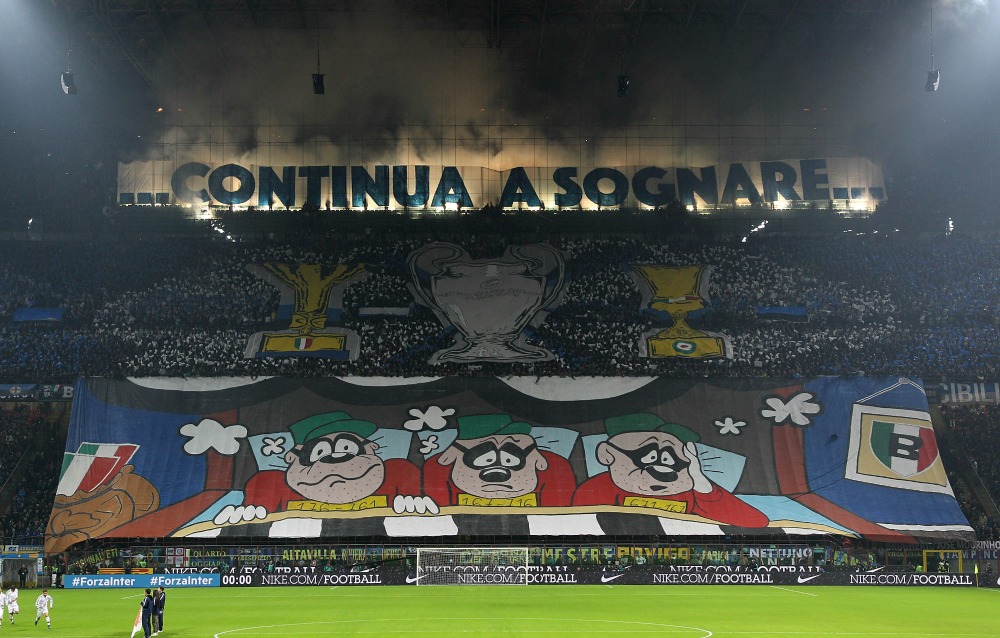 <> at Stadio Giuseppe Meazza on October 18, 2015 in Milan, Italy.