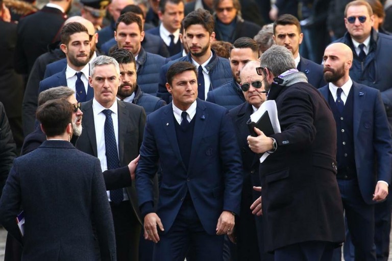 Firenze, la delegazione interista per l’ultimo saluto a Davide Astori