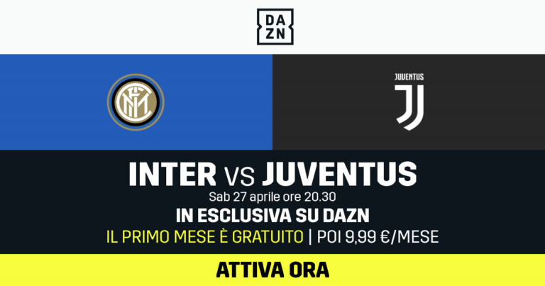 dove vedere inter juve dazn