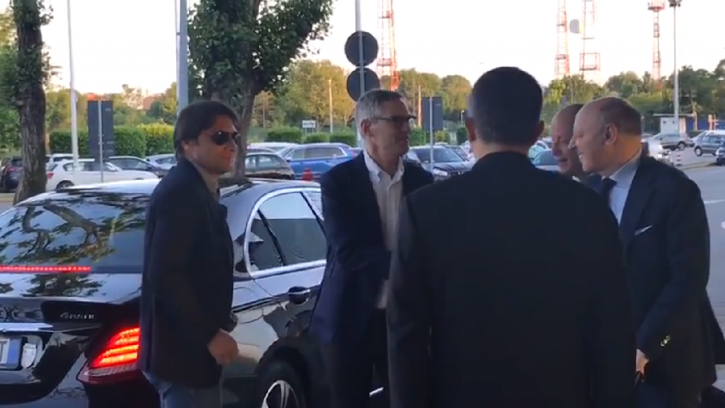 Sky – Le prime immagini di Conte a Milano con la dirigenza nerazzurra