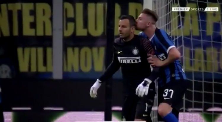 Inter-Empoli, Handanovic show nel finale. Skriniar lo ringrazia con un… bacio!