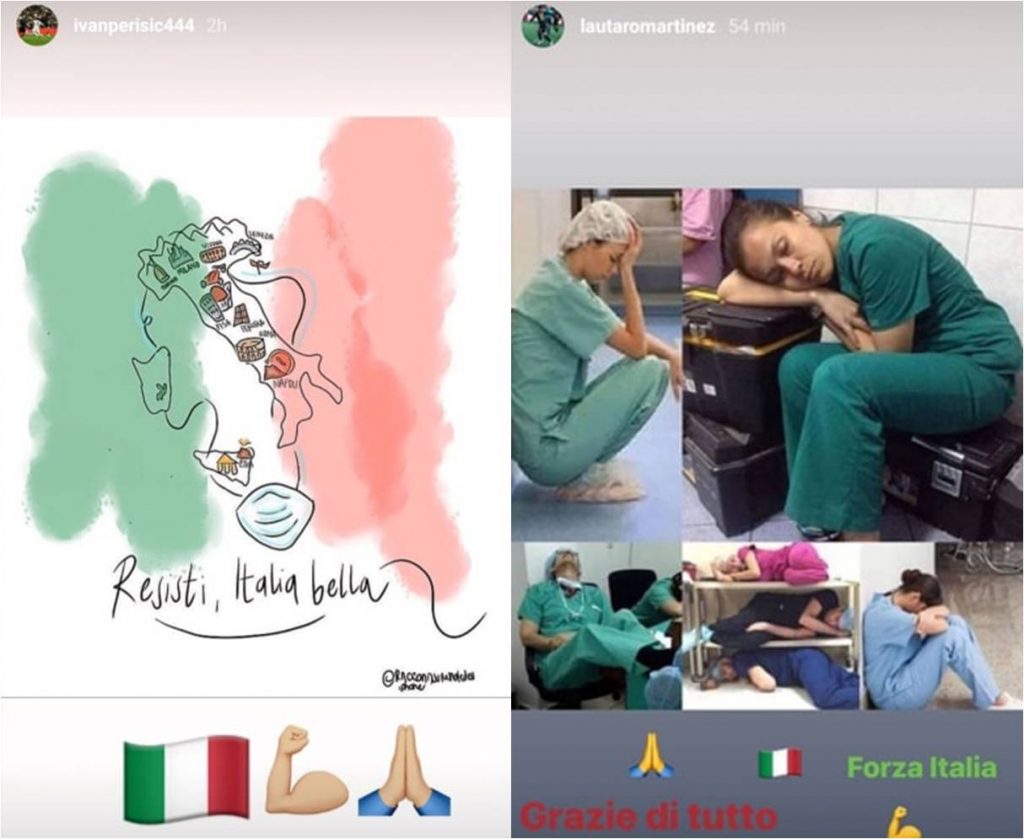 Social – Coronavirus, Perisic e Lautaro in coro: “Resisti, Italia bella. Grazie di tutto”