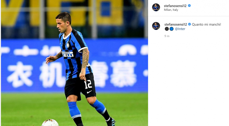 Social – Stefano Sensi non vede l’ora di ricominciare: “Quanto mi manchi Inter!”