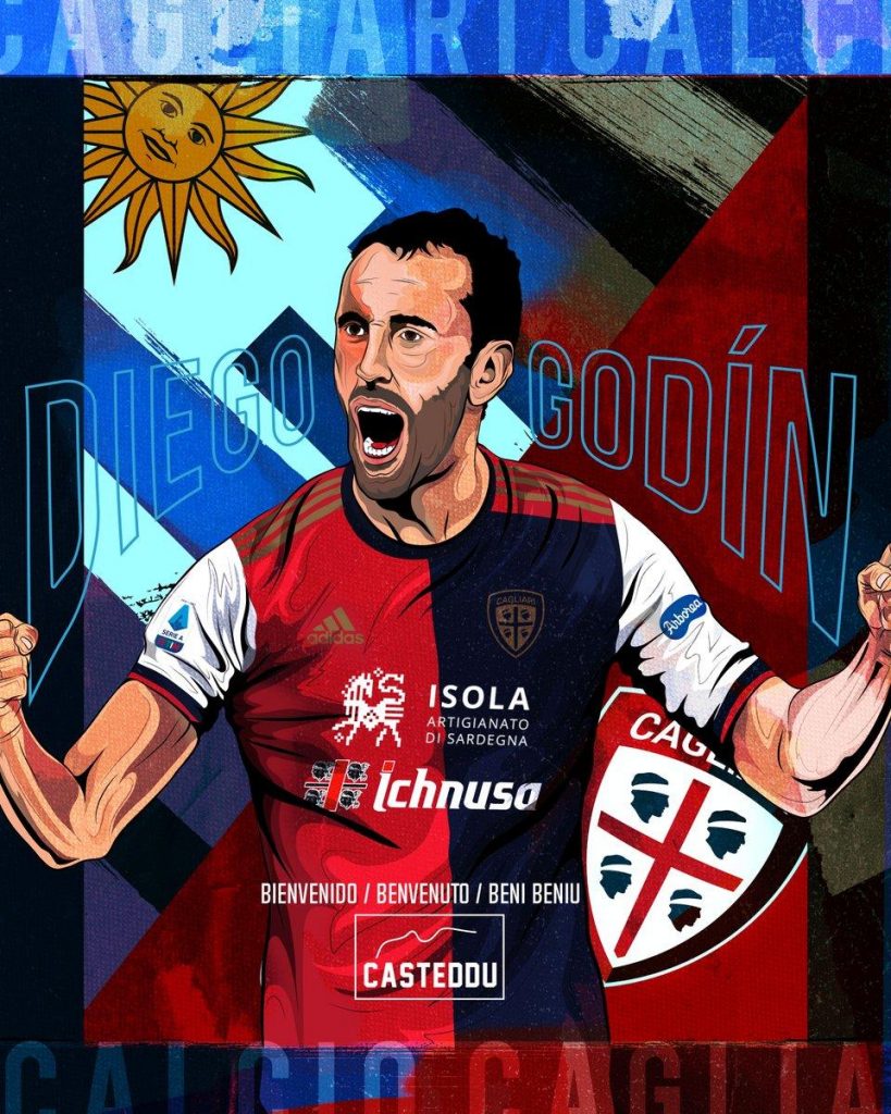 UFFICIALE – Diego Godin lascia l’Inter a parametro zero: è un nuovo giocatore del Cagliari