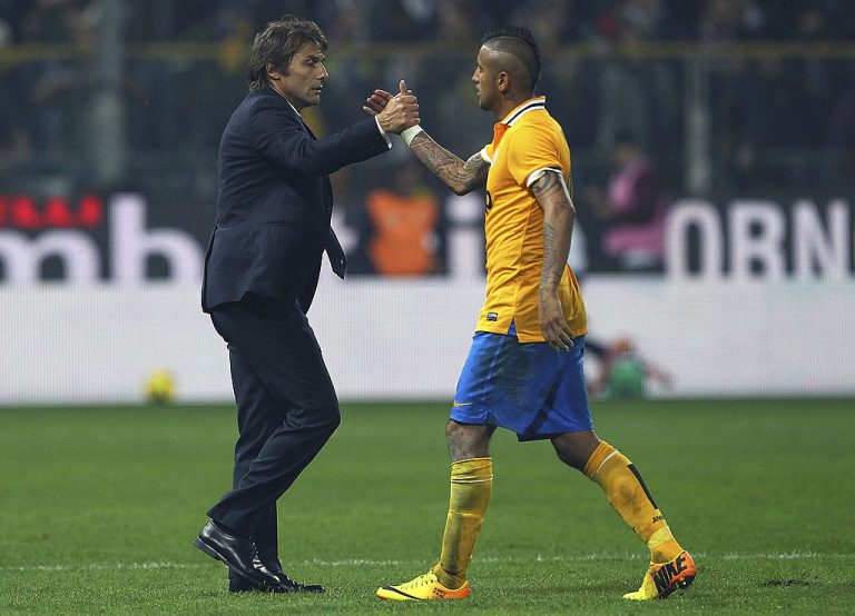 Vidal ritrova Conte, arriveranno gol in più? Il cileno è il suo marcatore più prolifico Conte Vidal Inter