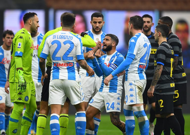 Inter-Napoli, svelato il mistero dell’espulsione di Insigne. Ecco cosa ha detto al direttore di gara