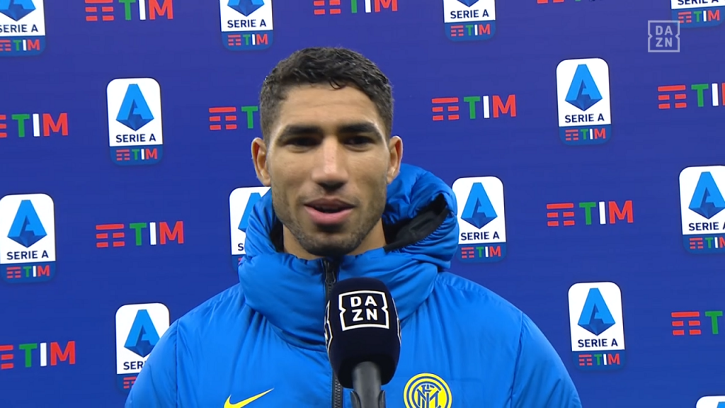 Inter-Bologna, Hakimi (Dazn): “Quando ho campo posso essere efficace. Conte? Decisivo per il mio adattamento”