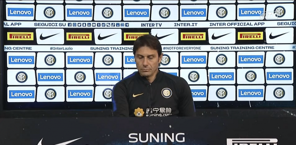 Bologna-Inter, Conte: “Zitti e pedalare, avremo bisogno di tutti. Covid? I negativizzati in buone condizioni. Sensi…”