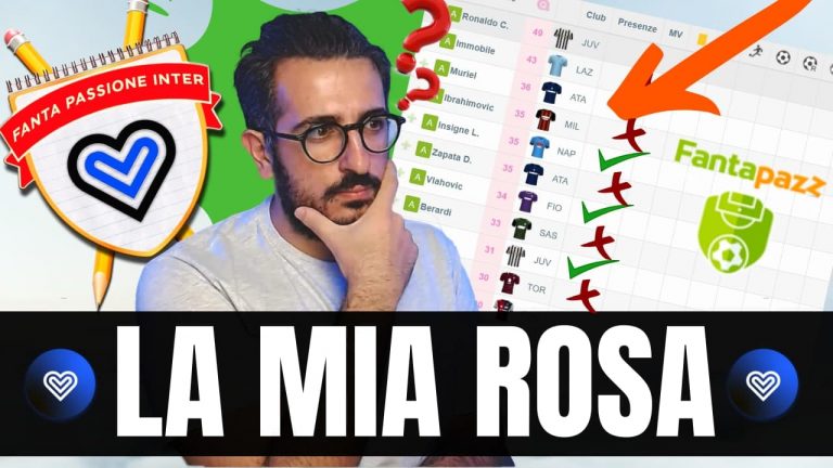 VIDEO – Arrivo ULTIMO? La mia Rosa per il Fanta Passione Inter