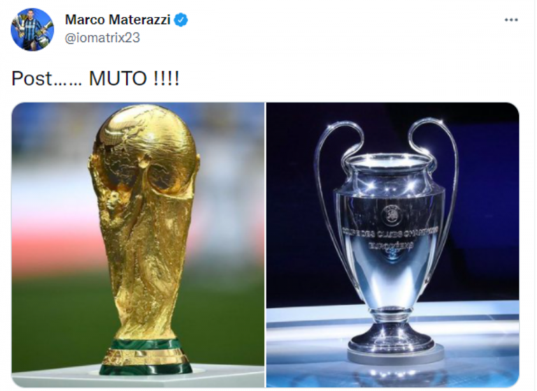 Social – Materazzi risponde alle parole di Ibra con…due coppe
