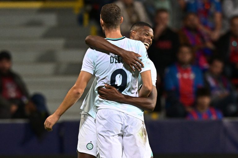 Viktoria Plzen-Inter 0-2, le PAGELLE: Dzeko-Dumfries gol, bene Acerbi