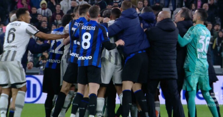 Juventus-Inter non è mai una gara normale: parte la rissa nel finale!