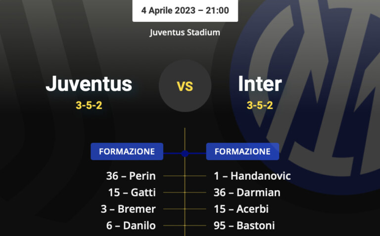 Juventus-Inter, probabili formazioni: chance per Asllani e Bellanova