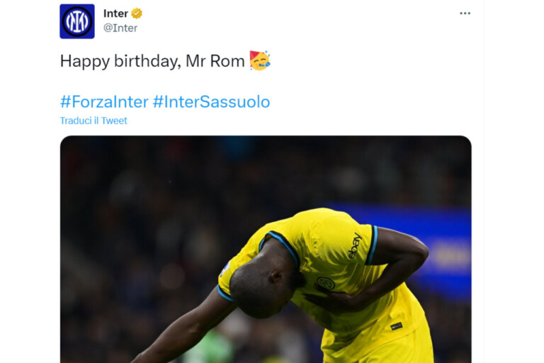 Inter-Sassuolo, reaction social: Lukaku festeggia il compleanno