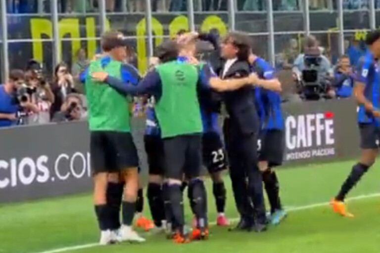 VIDEO – Inzaghi GIOIA da Champions: che CORSA per esultare con la squadra!