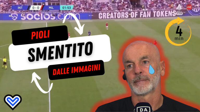 Il VIDEO che SMONTA definitivamente Pioli e i suoi 4 minuti del Derby