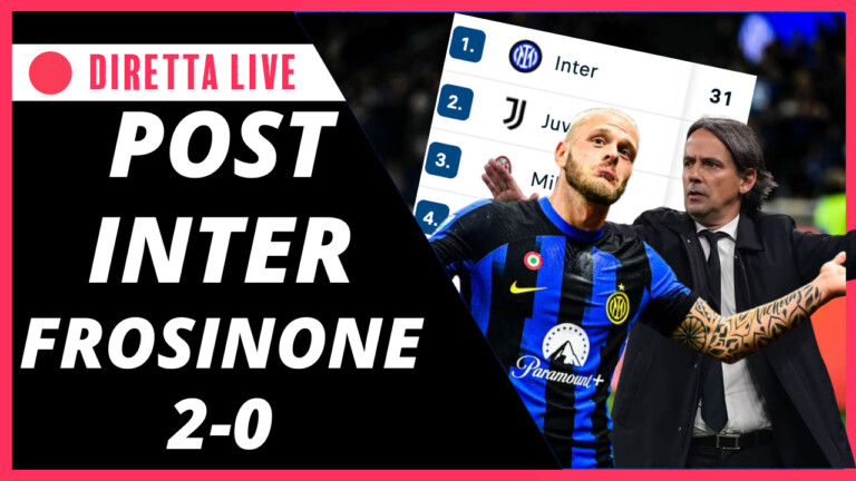 DIRETTA – Analisi TOTALE Inter-Frosinone 2-0, in vetta e verso la JUVE – INTER NEWS