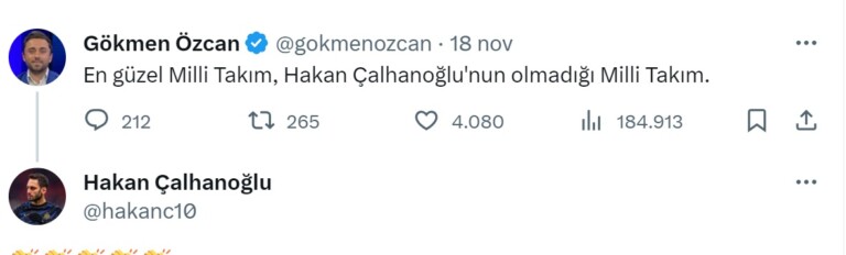 “La migliore nazionale è quella senza Calhanoglu”. E Hakan risponde al giornalista