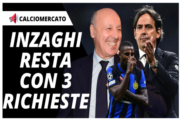 VIDEO – Inzaghi RINNOVA, COLPI e 3 Richieste SUBITO a Marotta: aggiornamento mercato Inter