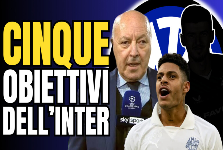 VIDEO – Annunciati i 5 obiettivi del Mercato dell’INTER e Triplo colpo per il Mondiale?