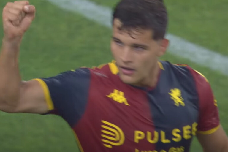 Valentin Carboni in gol con il Genoa