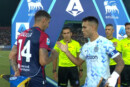 Alessandro Deiola e Lautaro Martinez prima di Cagliari-Inter