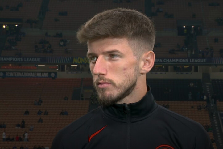 Petar Sucic prima di Inter-Slavia Praga